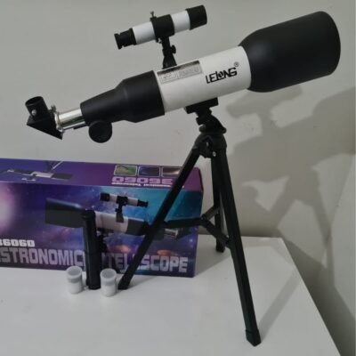 Telescopio/luneta F36060, com duas lentes, um filtro e uma barlow