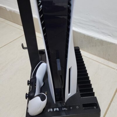 Playstation 5 midia fisica/ controle com analógico anti-drift/ base de carregamento