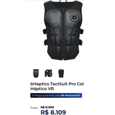 Colete Tactsuit PRO, usado apenas para testar e gravar videos do canal!