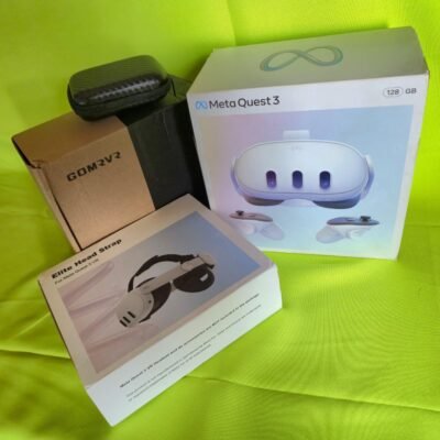 Meta Quest 3 128gb+2 suportes de cabeça+ lentes de grau