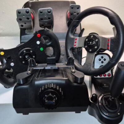 Volante Logitech G27 completo, 100% funcional, com varias modificações/adicionais
